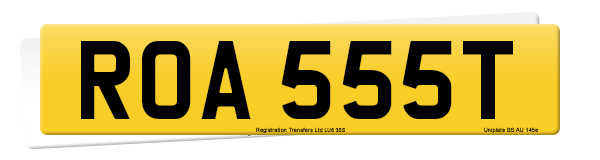 Registration number ROA 555T